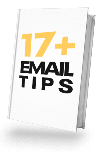 An ebook with the title 17 tips to increase your email reputation with a white cover and yellow and black title.